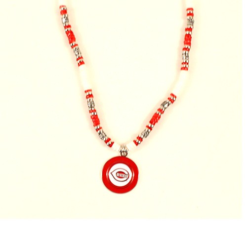 Overstock - Cincinnati Reds Necklaces - 18" Natural Shell Necklaces - 12 For $48.00 - Wholesale Cincinnati Reds Products - Reds Merchandise 2
