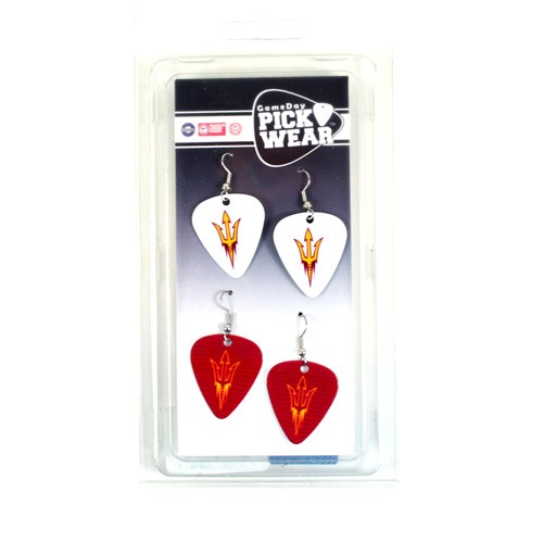 Arizona State Sun Devils - 2Pack Guitar Pick Earring Sets - 12 Sets For $30.00 - Arizona State