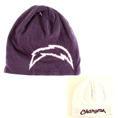 Overstock - Los Angeles Chargers Knits - Blue Reversible Shock Style - Flipside White - 12 For $60.00 - Wholesale Los Angeles Chargers Products - Chargers Merchandise