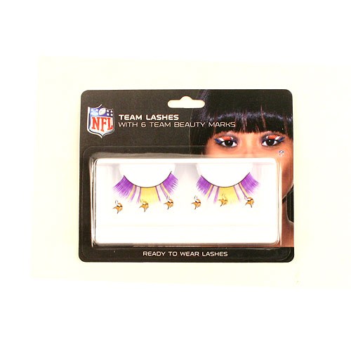 Overstock - Minnesota Vikings Eyelashes - Gametime Eyelashes - 12 Sets For $12.00 - Wholesale Minnesota Vikings Products - Vikings Merchandise