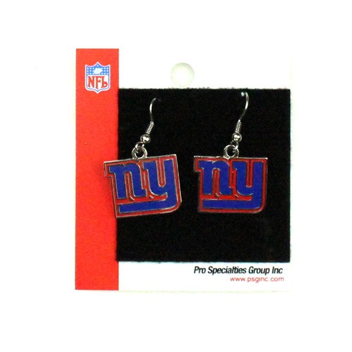 Overstock - New York Giants Earrings - PSG NY Logo Dangle - 12 Pair For $24.00 - Wholesale New York Giants Product - Giants Merchandsie 2