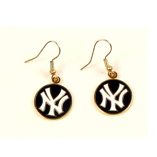 Overstock - New York Yankees - Circle Logo Dangle Earrings - 12 Pair For $30.00 - Wholesale New York Yankees Products - Yankees Merchandise