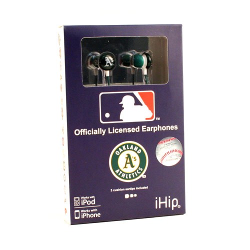 Overstock - Oakland A's Headphones - IHIP Earbuds - 12 Headphones For $48.00 - Wholesale Oakland Athletics Products - Athletics Merchandise