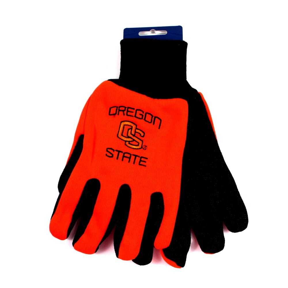 Overstock - Oregon State Beavers Gloves - OS Linked Logo - 2Tone Orange.Black - 12 Pair For $30.00 - Oregon State Beavers