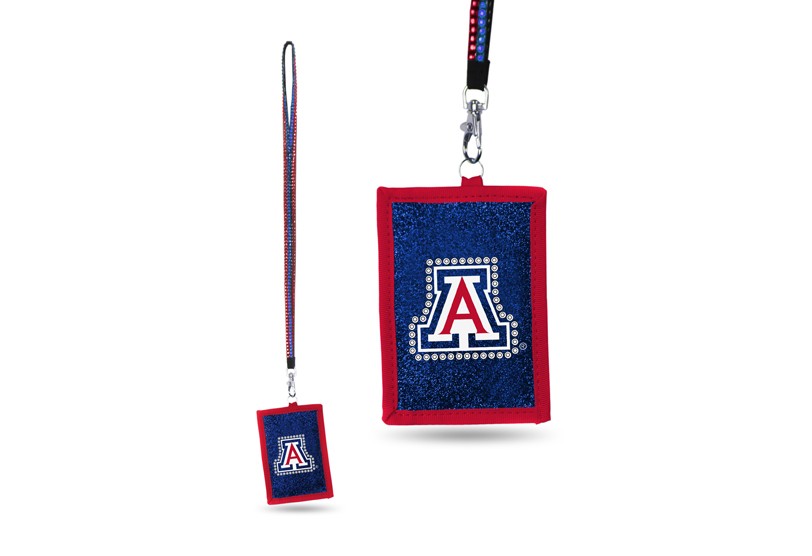 Arizona Wildcats Bling - Bling Lanyard With ID Holder - 12 For $30.00 - Arizona Wildcats