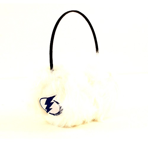 Overstock - Tampa Bay Lightning Hockey - White Fuzzy Earmuffs - 12 For $36.00 - Tampa Bay Lightning