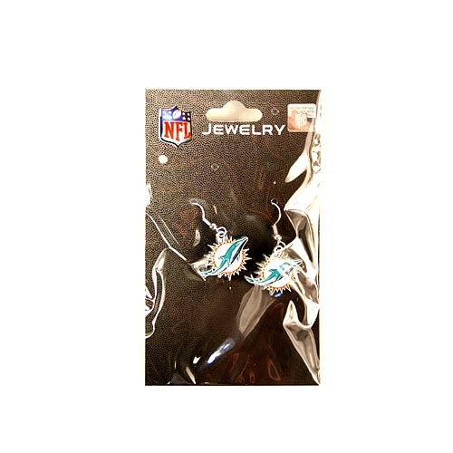 Overstock Blowout - Miami Dolphins Sisk Style Dangle Earrings - 12 Pair For $30.00 - Wholesale Miami Dolphins Products - Dolphins Merchandise 2