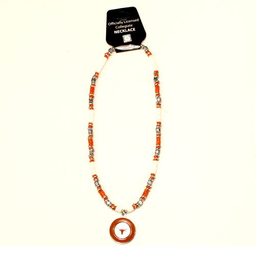 Overstock Blowout - Texas Longhorns Necklace - 18" Natural Shell With Pendant - 12 Necklaces For $48.00 - Texas Longhorns