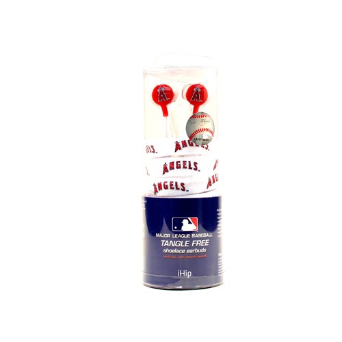 Package Change - Los Angeles Angels Earbuds - Shoelace Style - 12 For $42.00 - Wholesale Los Angeles Angels Products - Angels Merchandise