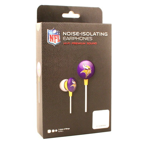 Package Change - Minnesota Vikings Headphones - Black Box - IHIP Earbuds - 12 For $30.00 - Wholesale Minnesota Vikings Products - Vikings Merchandise 2