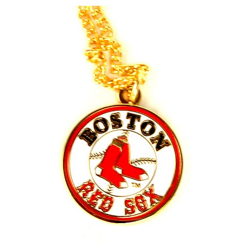 Packaging Change - Blister Pack Style - Boston Red Sox Necklaces - Gold Chain MLB Wholesale Necklace - 12 For $24.00 - Wholesale Boston Red Sox Products - Red Sox Merchandise