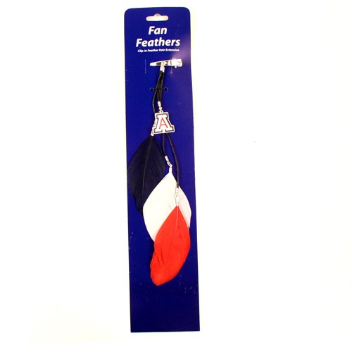 Arizona Wildcats Hair Clips - Feather Hair Clips - 12 For $24.00 - Arizona Wildcats