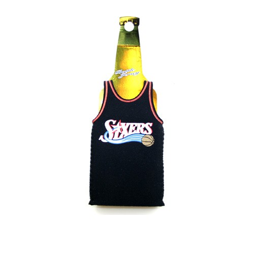 Philadelphia 76ers Bottle Huggies - Black Jersey Neoprene Style Huggies - 12 For $12.00 - Philadelphia 76ers