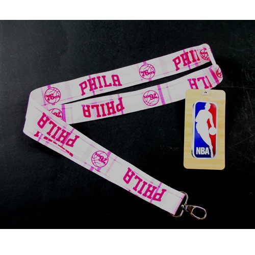 Philadelphia 76ers Lanyards - Pink Plaid Style Lanyard - 12 For $24.00 - Philadelphia 76ers
