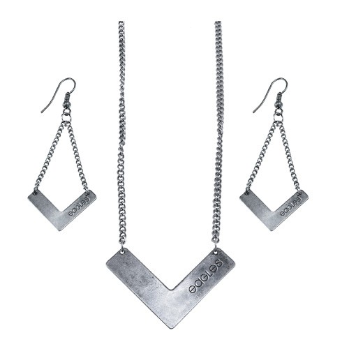 Philadelphia Eagles Chevron Sets - Earring And Necklace Sets - 12 For $24.00 - Wholesale Philadelphia Eagles Product - Eagles Merchandise 2