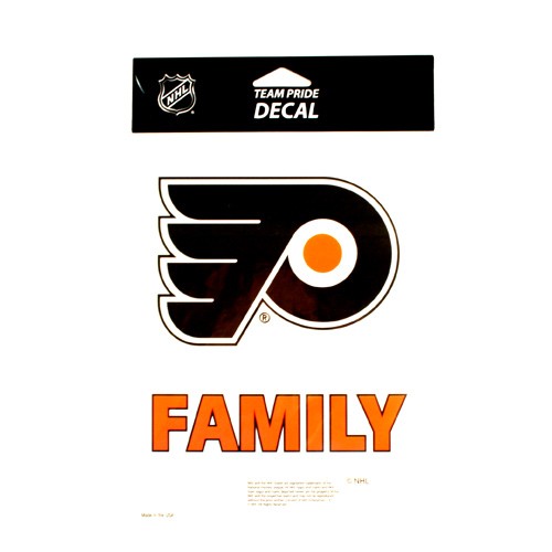 Philadelphia Flyers Decals - 5.5"x6.5" TEAM PRIDE FAMILY DECALS - Series2 - 12 For $24.00 - Philadelphia Flyers