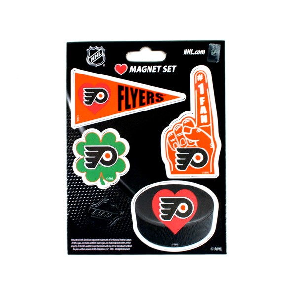 Philadelphia Flyers Heart Series Magnet Sets - Heavy Stock - 4PC Magnet Set - 4.5"x6" Template - 12 Sets For $15.00 - Philadelphia Flyers