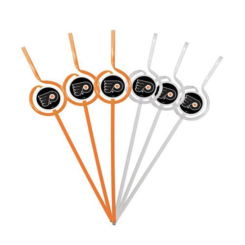 Philadelphia Flyers Straws - 6Pack Team Sips - $1.50 Per Pack - Philadelphia Flyers