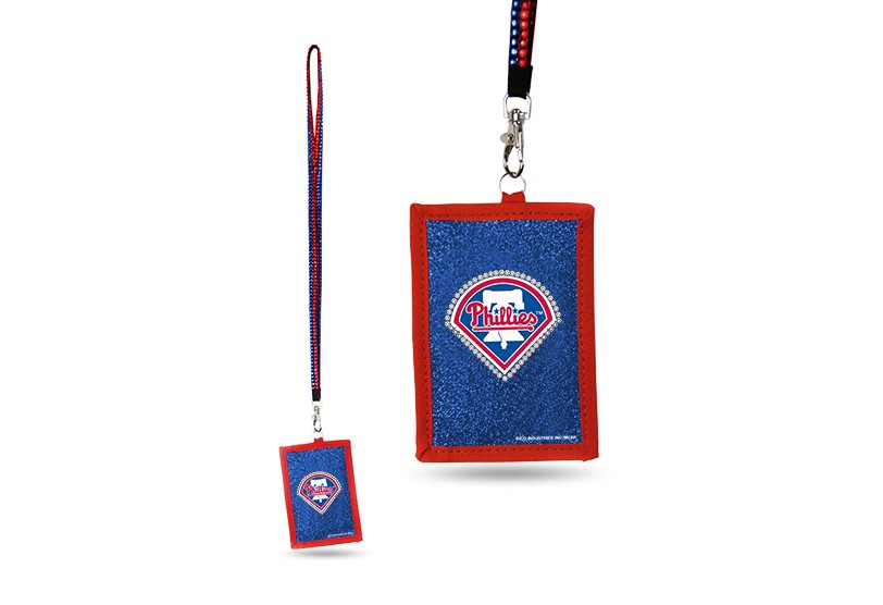 Philadelphia Phillies Bling - Bling Lanyard With ID Holder - 12 For $30.00 - Wholesale Philadelphia Phillies Products - Phillies Merchandise