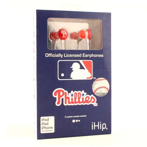Philadelphia Phillies Headphones - IHIP EarBuds - 12 EarBuds For $54.00 - Wholesale Philadelphia Phillies Products - Phillies Merchandise
