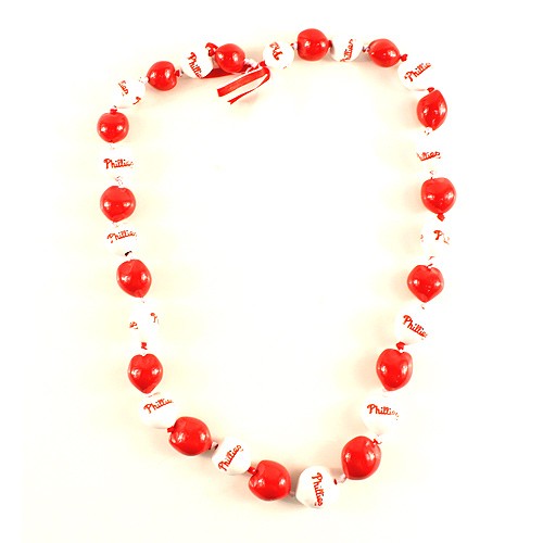 Philadelphia Phillies Necklaces - 18" KuKui Shell Necklaces - $5.00 Each - Wholesale Philadelphia Phillies Products - Phillies Merchandise