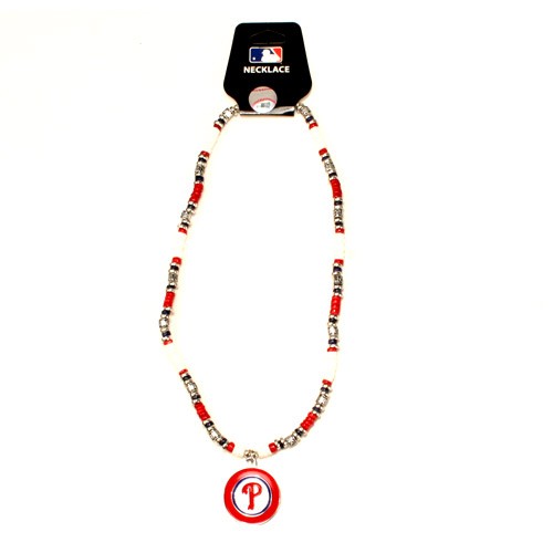 Philadelphia Phillies Necklaces - 18" Natural Stone - 12 Necklaces For $84.00 - Wholesale Philadelphia Phillies Products - Phillies Merchandise
