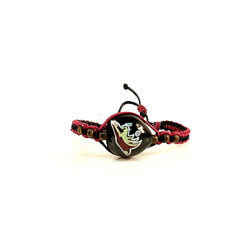 Phoenix Coyotes Bracelets - Single Nut Macramé Bracelets - 12 For $24.00 - Arizona Coyotes