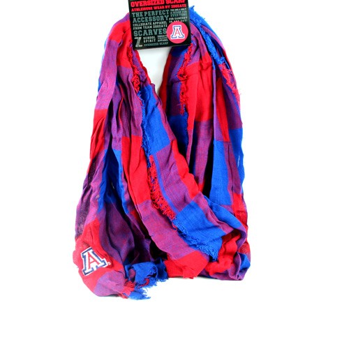 Arizona Wildcats Scarves - Buffalo Check Style Infinity Scarves - 2 For $15.00 - Arizona Wildcats