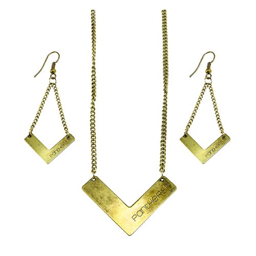 Pittsburgh Panthers Chevron Sets - Earring And Necklace Sets - 12 For $24.00 - Pittsburgh Panthers