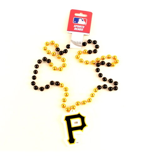 Pittsburgh Pirates Beads - 22" Team Beads With Medallion - $3.50 Each - Wholesale Pittsburgh Pirates Products - Pirates Merchandise