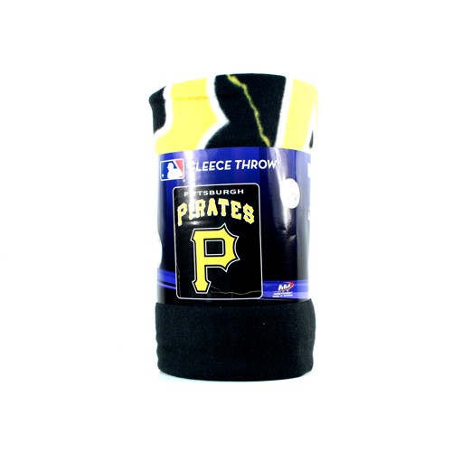 Pittsburgh Pirates Blankets - 50"x60" Fleece - Lightning Style - $9.50 Each - Wholesale Pittsburgh Pirates Products - Pirates Merchandise