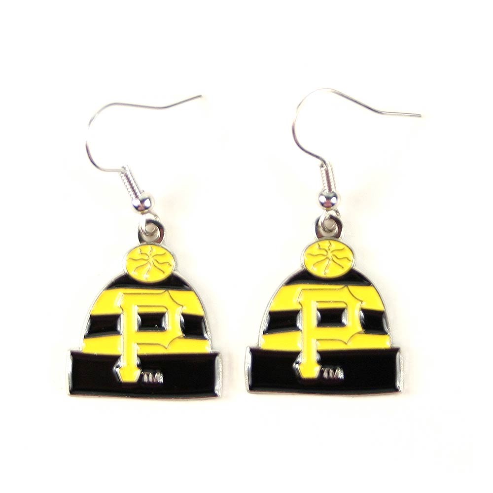 Pittsburgh Pirates Earrings - The KNITSTER Style - 12 Pair For $36.00 - Wholesale Pittsburgh Pirates Products - Pirates Merchandise