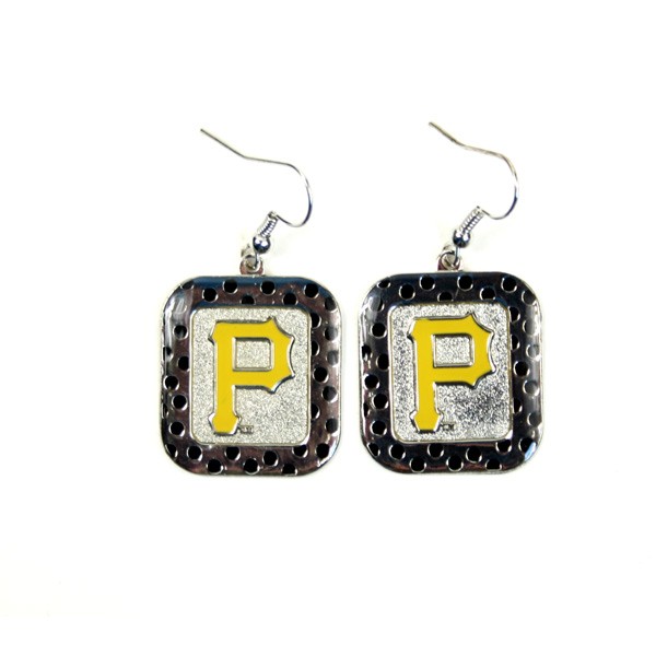 Pittsburgh Pirates Earrings - The POLKA DOT Dangle - $3.00 Per Pair - Wholesale Pittsburgh Pirates Products - Pirates Merchandise