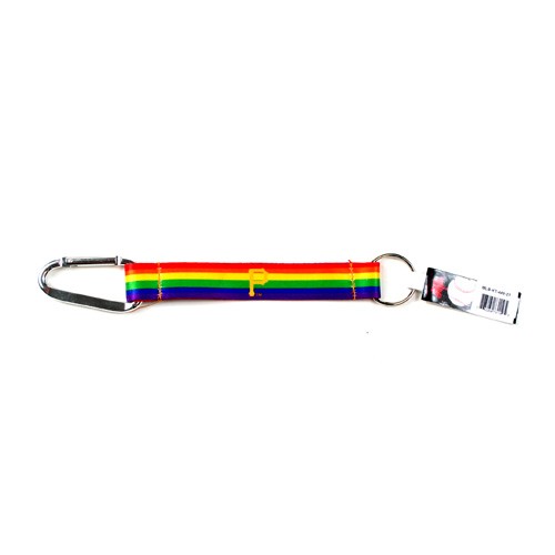 Pittsburgh Pirates Keychains - 8" Rainbow Style Carabiners - 12 For $24.00 - Wholesale Pittsburgh Pirates Products - Pirates Merchandise