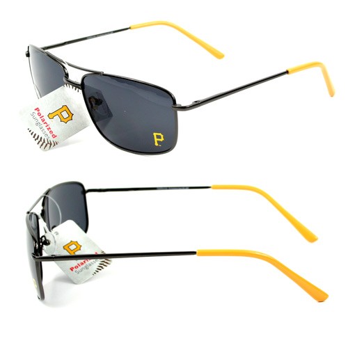 Pittsburgh Pirates Sunglasses - GunMetal Style - 12 Pair For $48.00 - Wholesale Pittsburgh Pirates Products - Pirates Merchandise