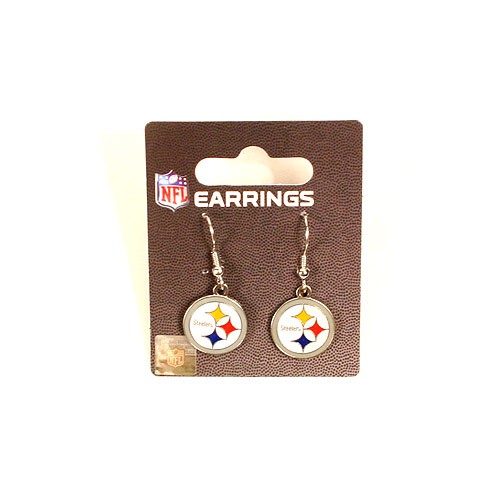 Pittsburgh Steelers Earrings - Classic AMCO Dangle Style - $2.75 Per Pair - Wholesale Pittsburgh Steelers Product - Steelers Merchandise