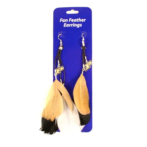 Purdue Earrings - Dangle Feather Earrings - 12 Pair For $24.00 - Purdue