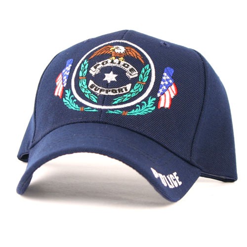 Sale - Blue Cirlce Logo Police Support - Ballcaps - 12 For $18.00