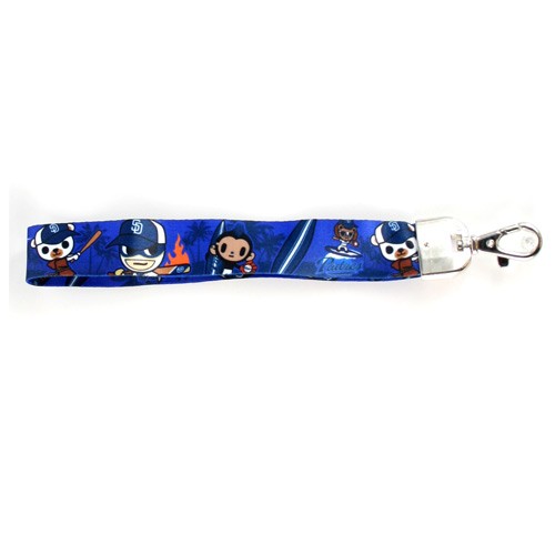 San Diego Padres Carabiners - Wristlet Toon Style - 12 For $18.00  - Wholesale San Diego Padres Products - Padres Merchandise