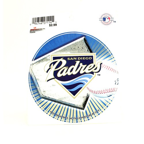 San Diego Padres Decals - Round Style - 12 For $18.00 - Wholesale San Diego Padres Products - Padres Merchandise