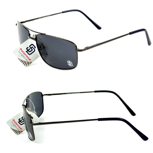 San Diego Padres Sunglasses - GunMetal Style - 12 Pair For $48.00 - Wholesale San Diego Padres Products - Padres Merchandise