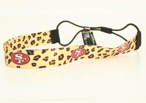 San Francisco 49ers - Leopard Print Headbands - 12 For $30.00 - Wholesale San Francisco 49ers Product - 49ers Merchandise