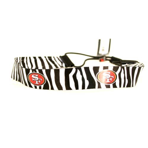San Francisco 49ers - Zebra Print Headbands - 12 For $30.00 - Wholesale San Francisco 49ers Product - 49ers Merchandise