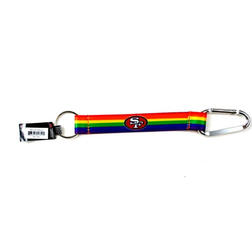 San Francisco 49ers Carabiners - 8" Rainbow Style - 12 For $24.00 - Wholesale San Francisco 49ers Product - 49ers Merchandise
