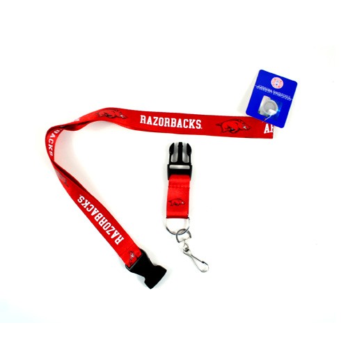 Arkansas Razorbacks Lanyards - PSG Style - SOLID RED - 12 For $24.00 - Arkansas Razorbacks