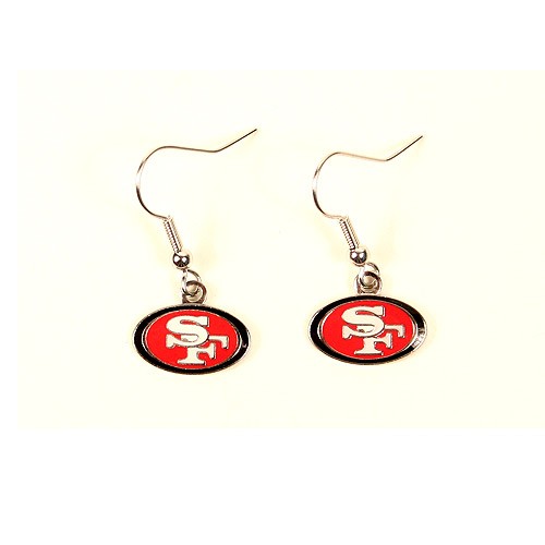 San Francisco 49ers Earrings - Classic AMCO Dangle Earrings - $2.75 Per Pair - Wholesale San Francisco 49ers Product - 49ers Merchandise 2
