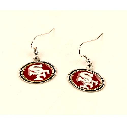 San Francisco 49ers Earrings - Dangle Earrings $3.00 Per Pair - Wholesale San Francisco 49ers Product - 49ers Merchandise