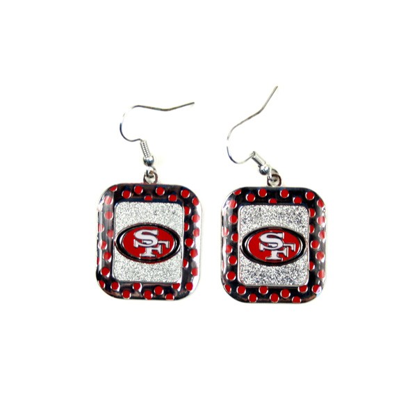 San Francisco 49ers Earrings - The POLKA DOT Series - 12 Pair For $30.00 - Wholesale San Francisco 49ers Product - 49ers Merchandise 2