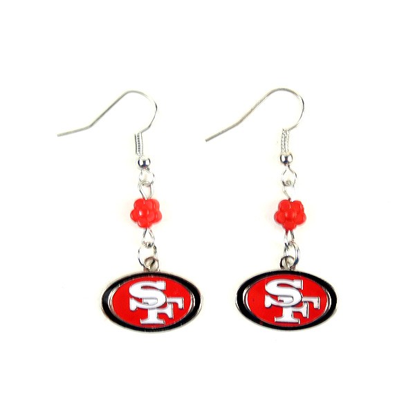 San Francisco 49ers Earrings - The SOPHIE Style - $3.50 Per Pair - Wholesale San Francisco 49ers Product - 49ers Merchandise
