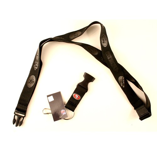 San Francisco 49ers Lanyards - BLACKOUT Style - $2.50 Each - Wholesale San Francisco 49ers Product - 49ers Merchandise 2